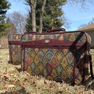 Colorful Tapestry Suitcase Set